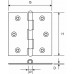 SCHARNIER VERMESSINGD MESSING PEN 76X76MM