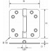 GLIJNAGELSCHARNIER NYLON GLIJLAGERS STAAL ZWART 89X89