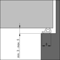 TOCHTPROFIEL TOCHTBAND P RUBBER 3-5X8 7,5 MTR WIT ELLEN