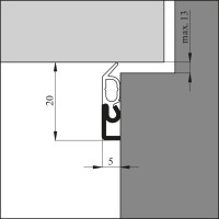 TOCHTSTRIP TOCHTPROFIEL ELRO XL WIT 3MTR ELRO ELLEN