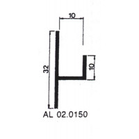 ALUMINIUM BLANK STOELPROFIEL 10 MM