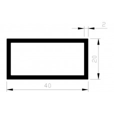 ALUMINIUM BLANK BUIS RECHTHOEK