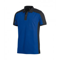 POLO SHIRT KONRAD ROYAL/ZWART MAAT XXL