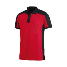 POLO SHIRT KONRAD ROOD/ZWART