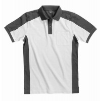 POLO SHIRT KONRAD WIT/ZWART MAAT L