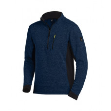 FLEECE TRUI PATRICK MARINEBLAUW/ZWART