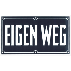 BORD ZWART 100X175MM "EIGEN WEG"