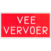 BORD ROOD 140X280MM "VEEVERVOER"