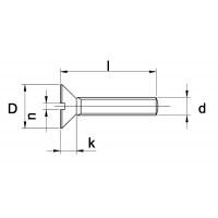 METAALSCHROEF PLATKOP SLEUF DIN 963 ELEKTROLYTISCH VERZINKT M8 X 25