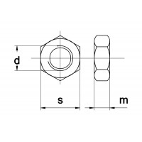 ZESKANTMOER DIN 934 8 ELEKTROLYTISCH VERZINKT M3