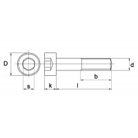 BINNENZESKANTBOUT CILINDERKOP DIN 912 8.8 EV M6 X 16