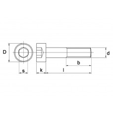 BINNENZESKANTBOUT CILINDERKOP DIN 912 8.8 EV M6 X 16