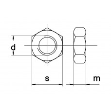 ZESKANTMOER DIN 934 RVS A2 M16