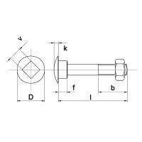 SLOTBOUT DIN 603 (ZONDER MOER) RVS A2 M 10 X 50