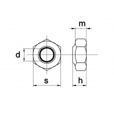 BORGMOER DIN 985-6 ELEKTROLYTISCH VERZINKT M20