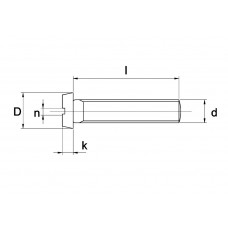 METAALSCHROEF CILINDERKOP SLEUF DIN 84 RVS A2 M8 X 35