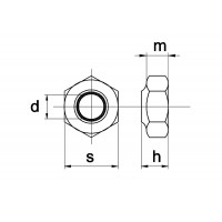 BORGMOER DIN 985-6 ELEKTROLYTISCH VERZINKT M8