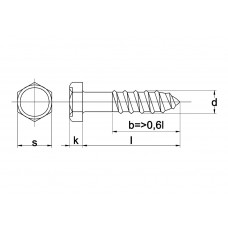 HOUTDRAADBOUT DIN 571 A2 10 X 90