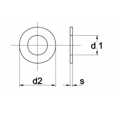 SLUITRING DIN 125A NYLON M12