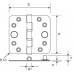 KOGELLAGERSCHARNIER 89X89 RVS SKG***R RONDE HOEK