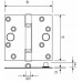 SCHARNIER VENELITE KUNSTSTOF GELAGERDE PEN SKG*** R 89X89 GEGALVANISEERD