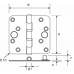 KOGELLAGERSCHARNIER 89X89X3 DOORGEZETTE KN RONDH GEG.SKG***R