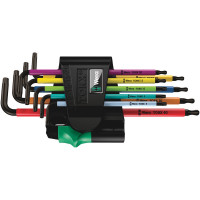 967/9 TX BO MULTICOLOUR 1 STIFTSLEUTELSET, BLACKLASER, 9-DLG WERA