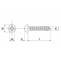 SPAANPLAATSCHROEF CILINDERKOP RVS A2 4,0X25 TX