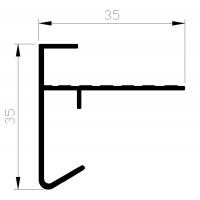 ALUMINIUM BLANK DAKRAND TRIM 35X35