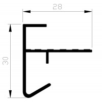 ALUMINIUM BLANK DAKRAND TRIM 30X28