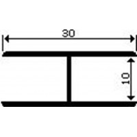 ALUMINIUM BLANK H PROFIEL GELIJK 10 MM