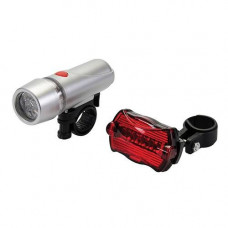 FIETSLAMP SET LED+BEVESTIGING EXCL. 2BATTERIJ AAA