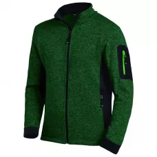 FLEECE VEST CHRISTOPH GROEN/ZWART