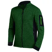 FLEECE VEST CHRISTOPH GROEN/ZWART MAAT EL