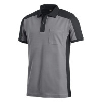 POLO SHIRT KONRAD GRIJS/ZWART MAAT XL