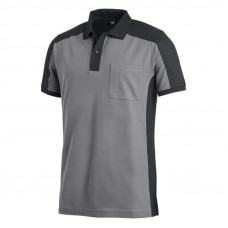 POLO SHIRT KONRAD GRIJS/ZWART MAAT XL