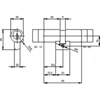 8270A00B00BW DUBBELE CILINDER 22MM 30-30 NML