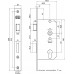 569/4-50 RS D-N DEURSLOT 50MM RECHTS