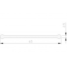 ALUMINIUM BLANK DEURNAALDPROFIEL+RUBBER