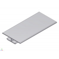 ALUMINIUM BLANK MIDDEN-KOPPELPROFIEL 4 MM