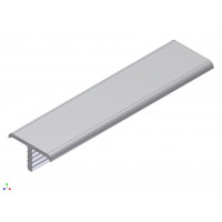 ALUMINIUM BLANK AFDEKPROFIEL 21MM GEANODISEERD