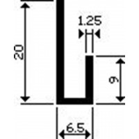 ALUMINIUM BLANK EINDPROFIEL 20X9,5X7X6,5