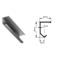 ROB SCHUIFDEURRAIL ENKEL 200 CM 14X20MM