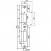 SLUITPLAAT P4139/17U PC72 RECHTS RVS AFGEROND