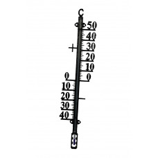 THERMOMETER METAAL ZWART 38CM