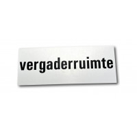 ALUMINIUM BORD - ZELFKLEVEND 50X130 " VERGADERRUIMTE "