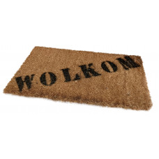 KOKOSMAT/RUBBER ONDERPLAAT MET OPDRUK "WOLKOM"