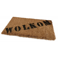 KOKOS DEURMAT RUBBER ONDERPLAAT ± 100X50CM MET OPDRUK "WOLKOM"