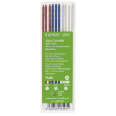 EXPERT DRY NAVULSET BASIC , 4X WIT + 3X BLAUW/ROOD EXPERT DRY STIFTEN.