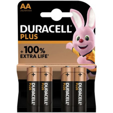 BATTERIJ AA ALKALINE PLUS DURACELL 4STUKS